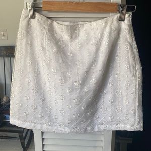 Urban outfitters white mini skirt